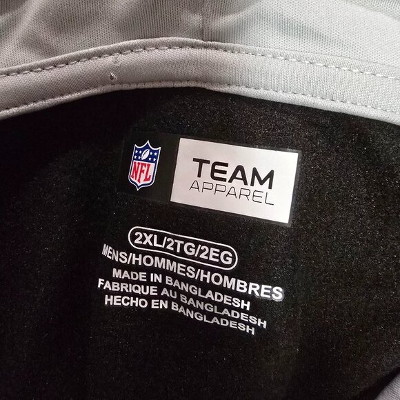 Oakland Raiders Mens NFL Team Apparel Pullover Hoodie Polyester Black Sz 2XL NWT - Picture 8 of 9